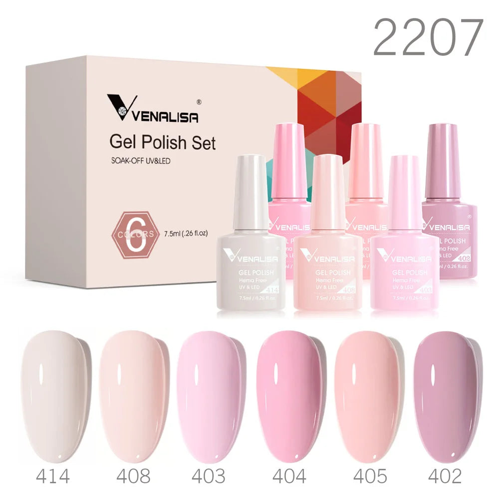 Venalisa Jelly Pink Nail Gel Polish Kit HEMA-Free