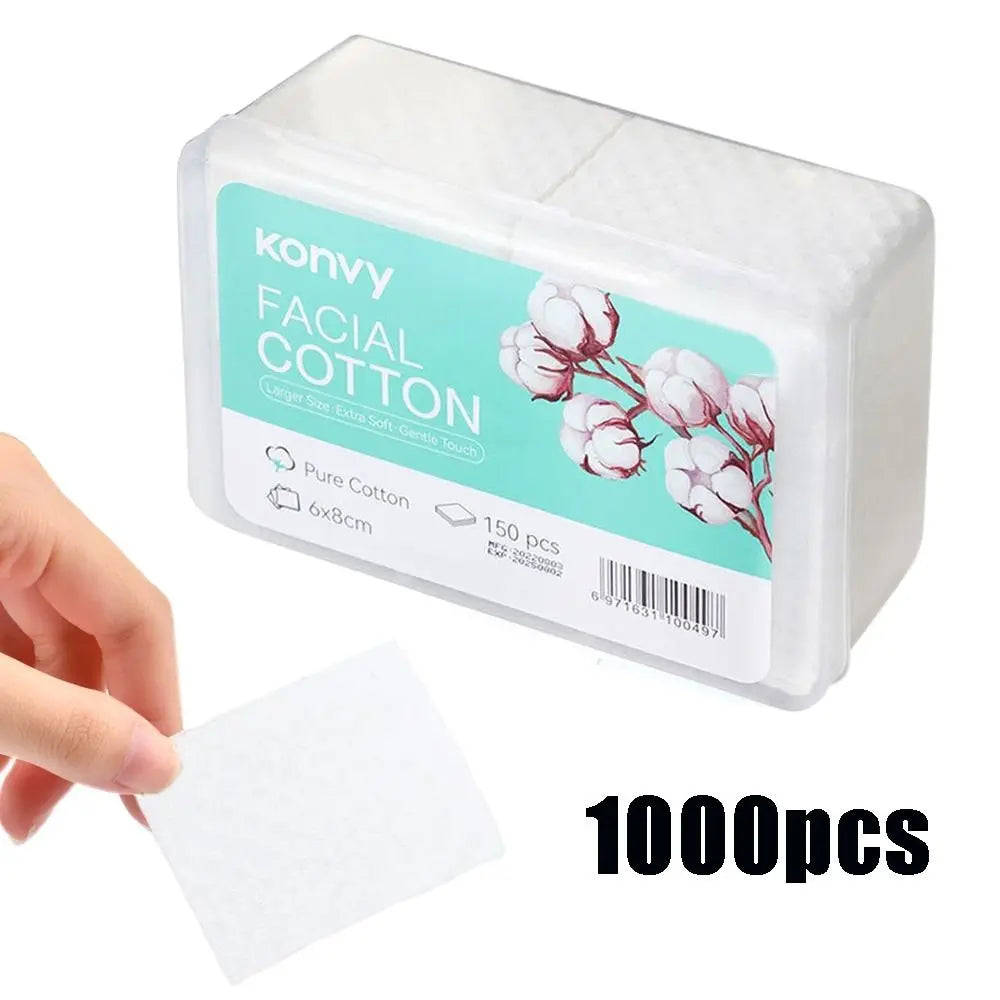 1000pcs Double-Sided Cotton Pads – Makeup & Cleansing