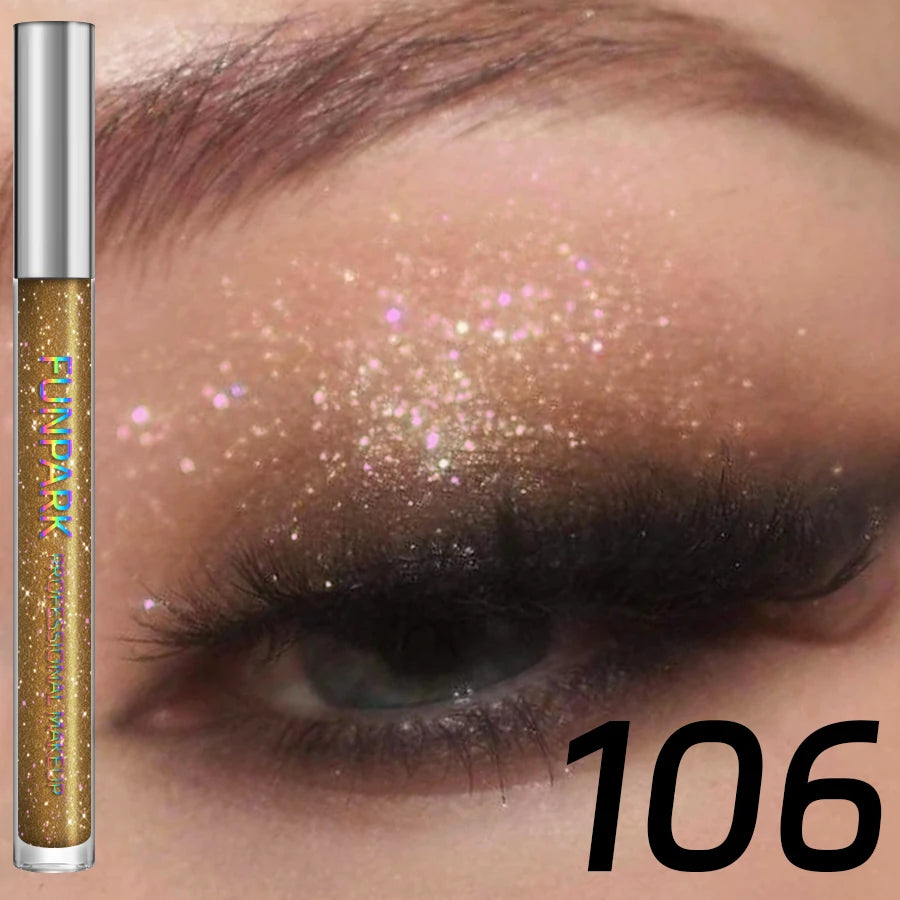 Colorful Liquid Eyeshadow & Glitter Eyeliner Pen Shimmer