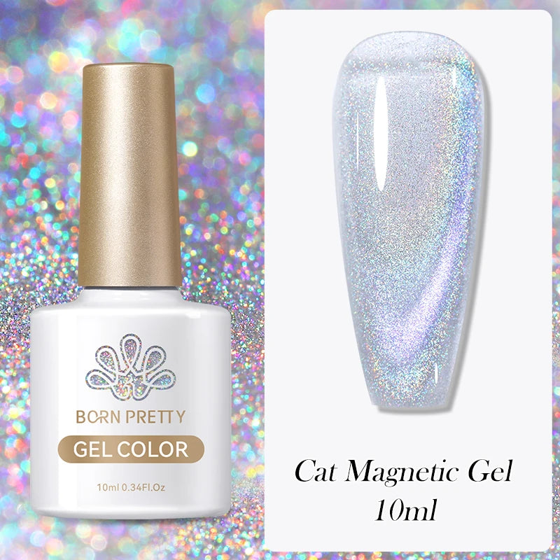 BORN PRETTY 10ml Silver Cat Magnetic Gel Nail Polish