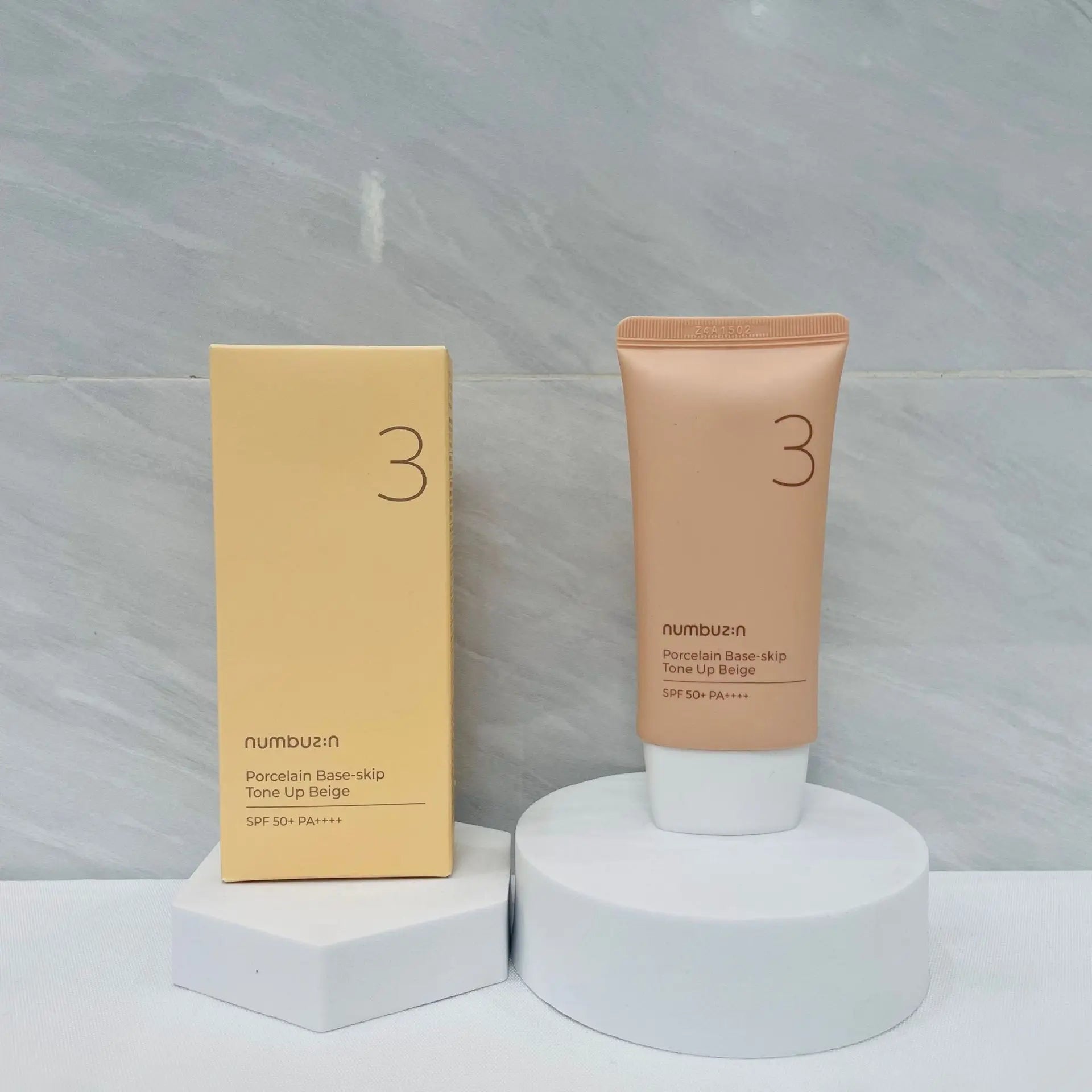 Korean Numbuzin Number 3 Skin Care - Tone-up Cream, Super Glowing Toner, Soft And Shiny Facial Serum, Number 3 Essence