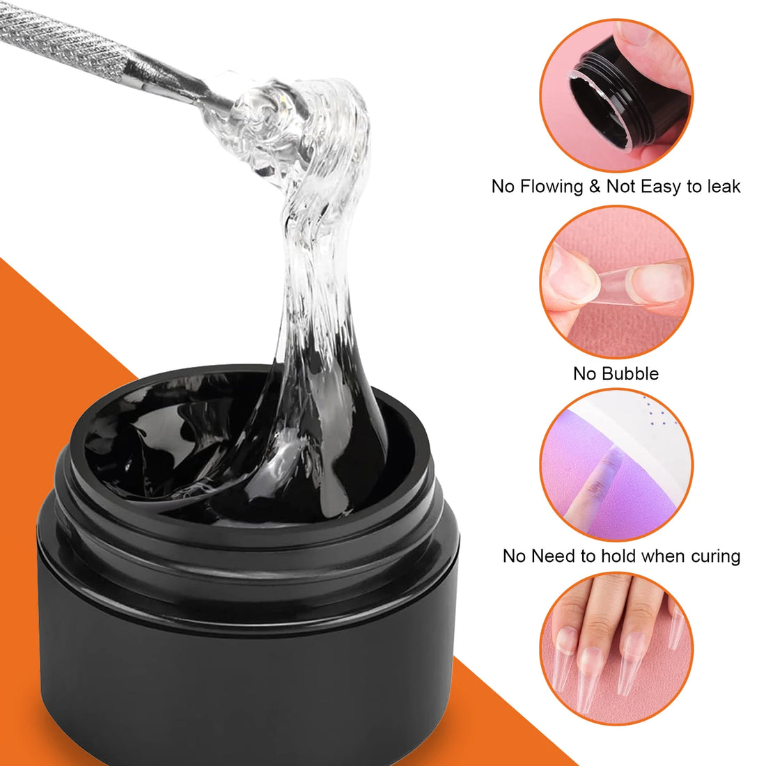 8g Multifunctional Solid Nail Tips Gel Non-Stick DIY