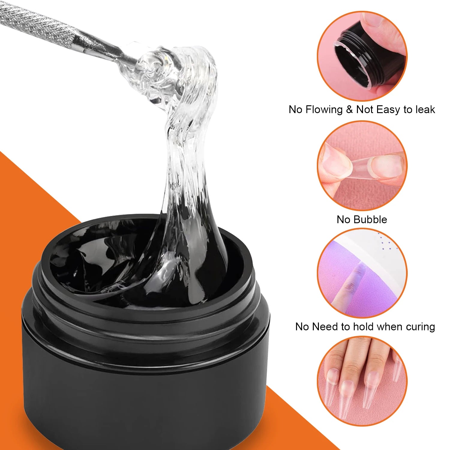 8g Multifunctional Solid Nail Tips Gel Non-Stick DIY