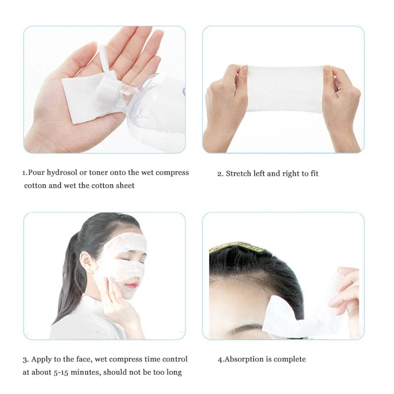 50pcs Stretchable Cotton Pads – Facial & Makeup Care