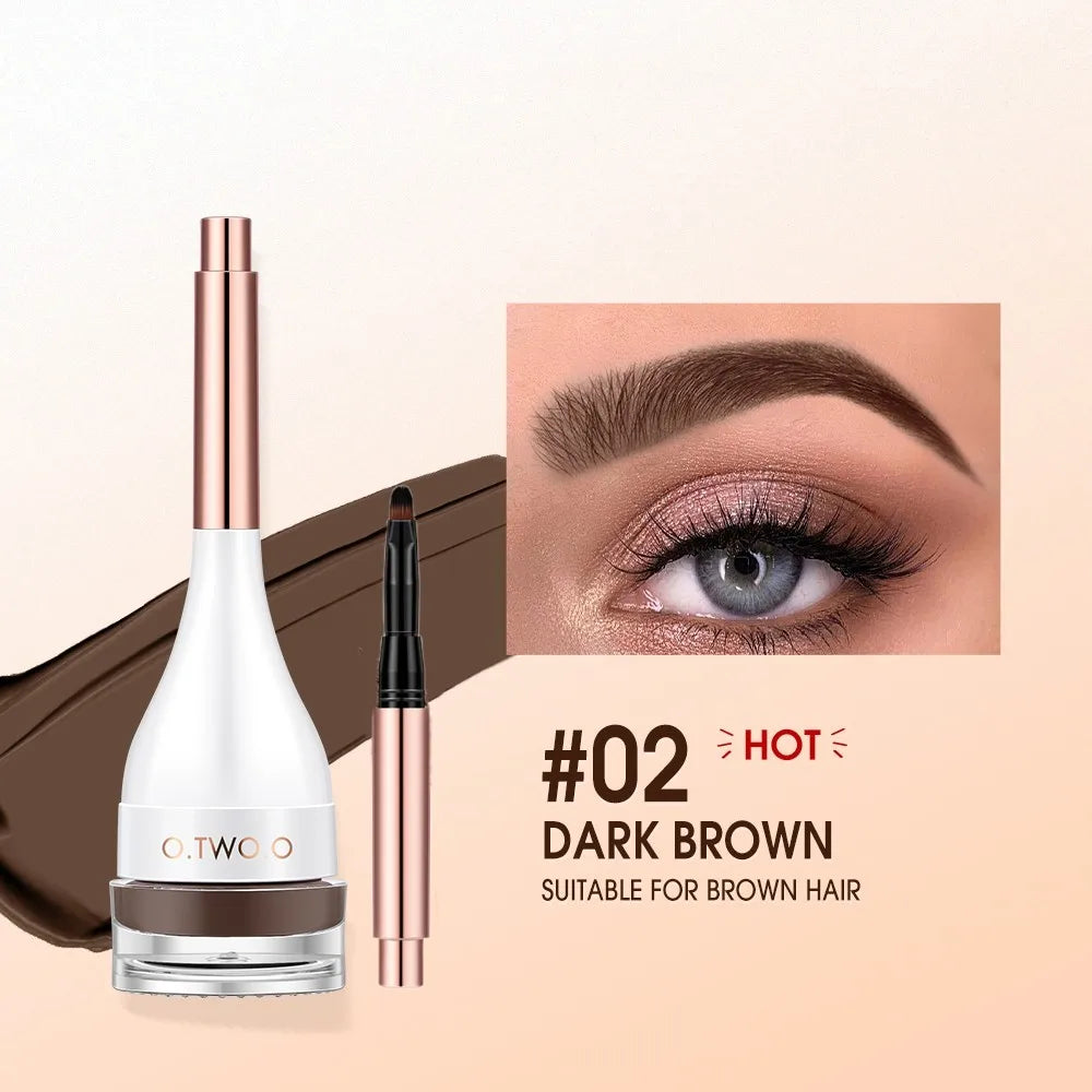 O.TWO.O Waterproof Eyebrow Pomade – Double-Use Brow Gel