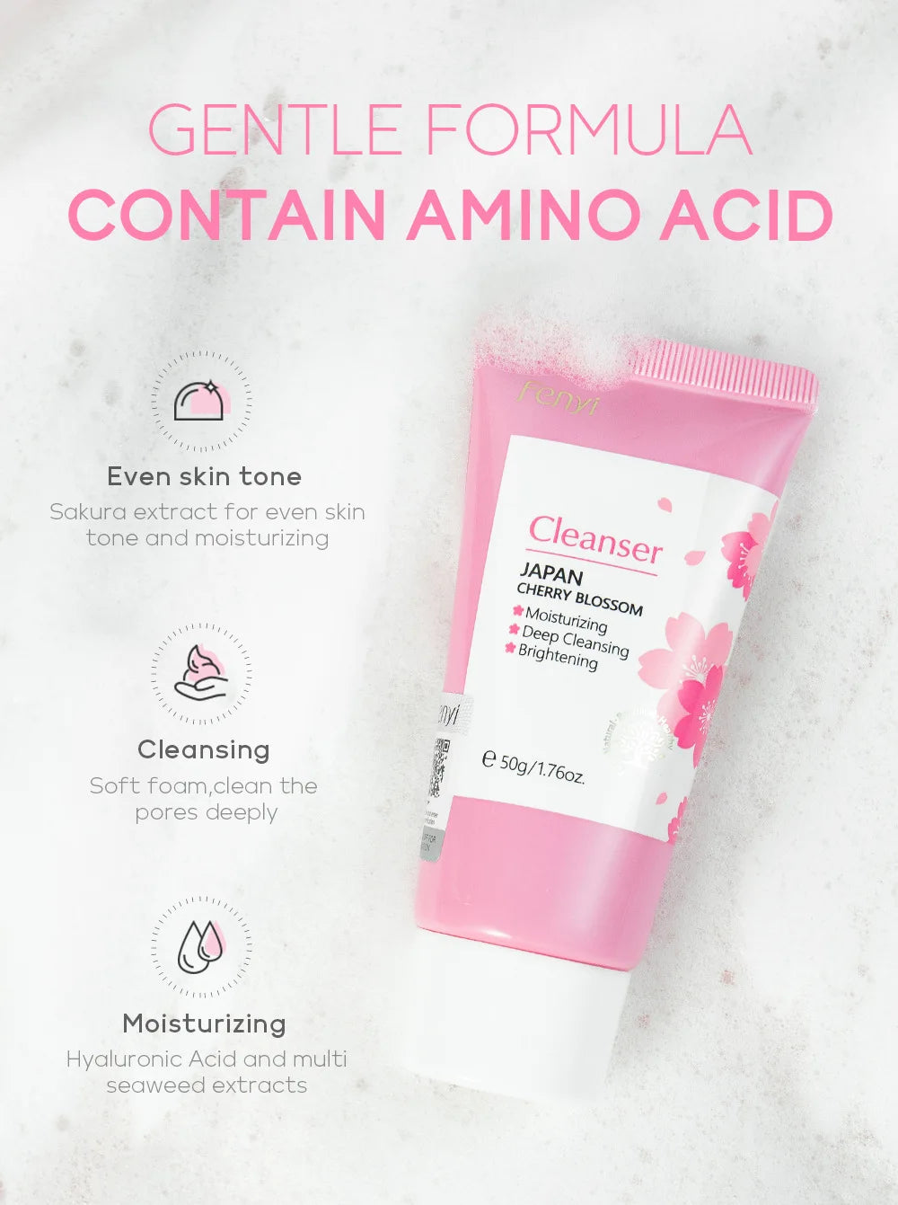 Japanese Cherry Blossom & Vitamin C Facial Cleanser Foam