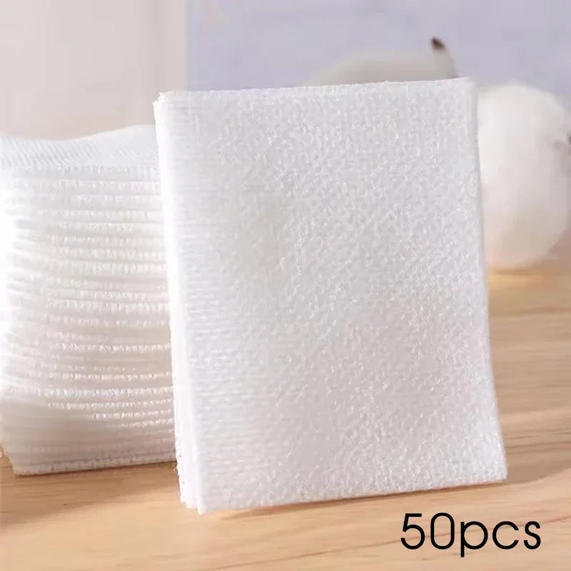 50pcs Stretchable Cotton Pads – Facial & Makeup Care