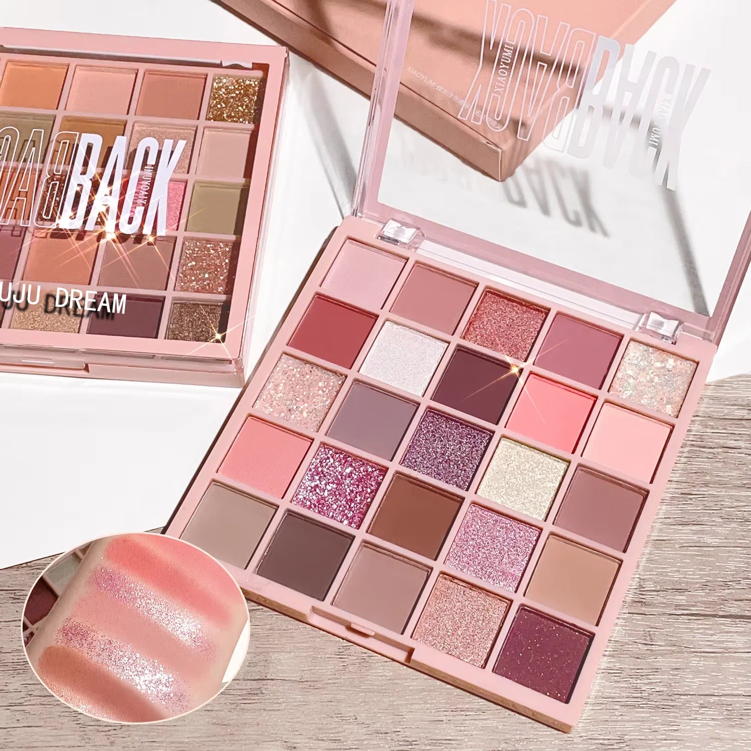 25-color eye shadow tray, oatmeal milk tea tray, sparkling powder