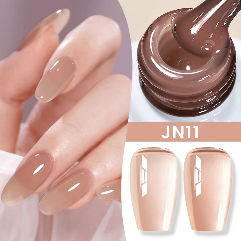 BORN PRETTY Jelly Nude Gel Nail Polish 10ml Light Pink