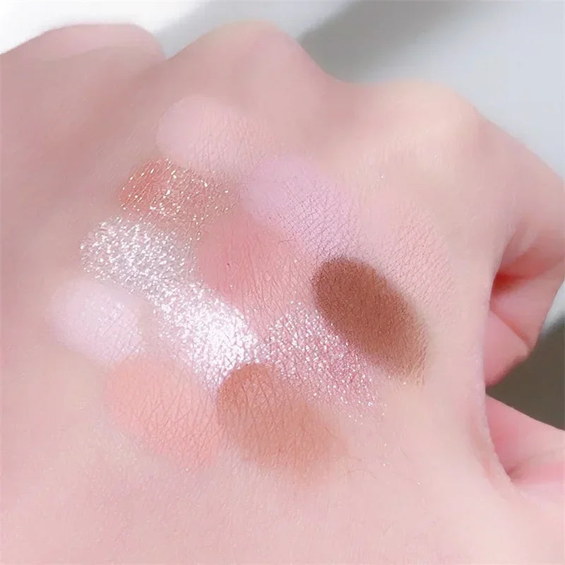 12-Color Love Heart Pink Eyeshadow Palette Matte Shades
