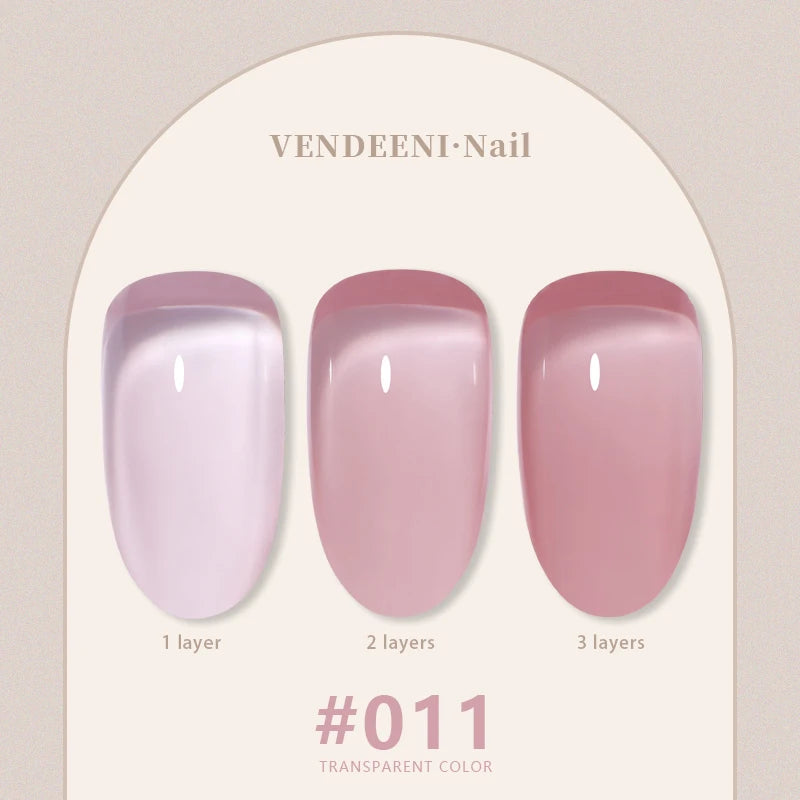 Vendeeni 24 Colors Jelly Gel Nail Polish Nude Pink 15ml