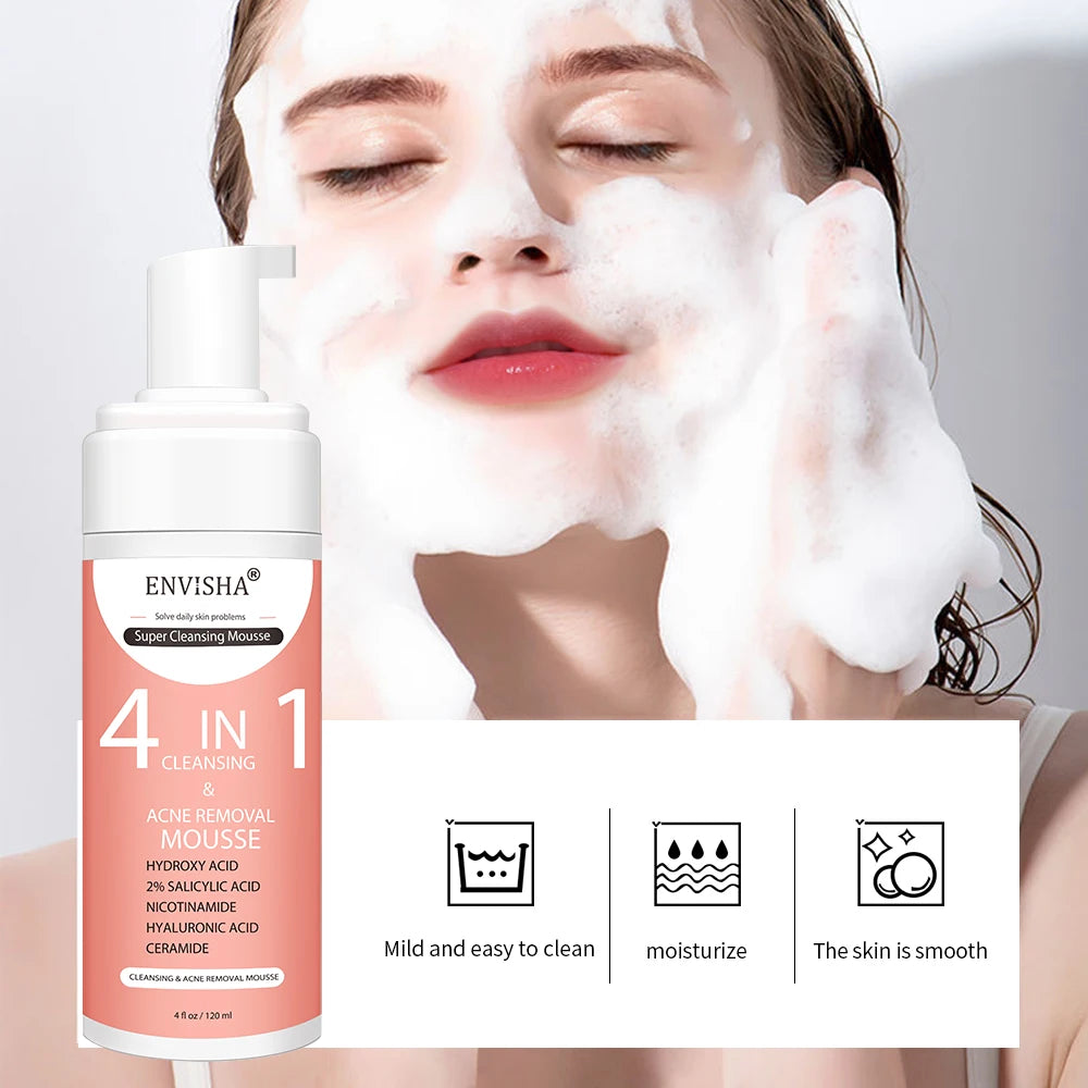 ENVISHA Facial Skin Care Exfoliating Mousse Peeling Gel Deep Remove Cleaning