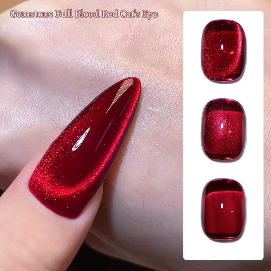 TC 10ml Summer Pink Peach Glass Bead Cat Eye Gel