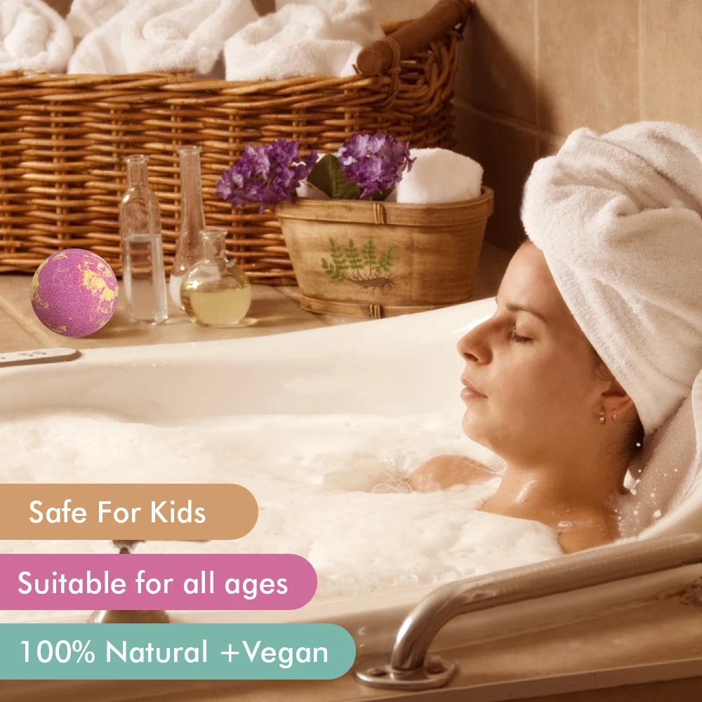 Bath Bombs Gift Set - 12 Pack Organic Spa Aromatherapy