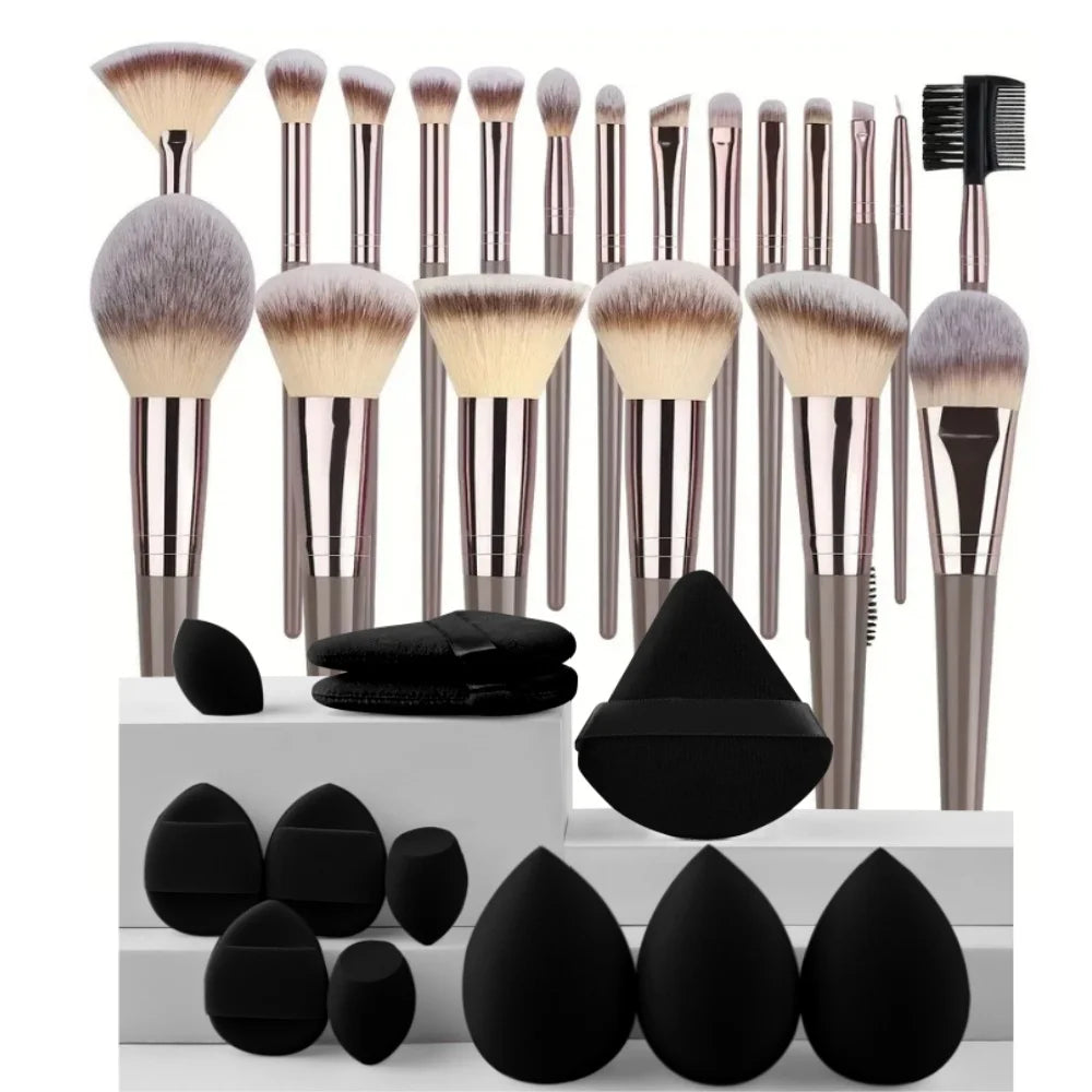 Makeup Brush Set with Storage Box Vervelle