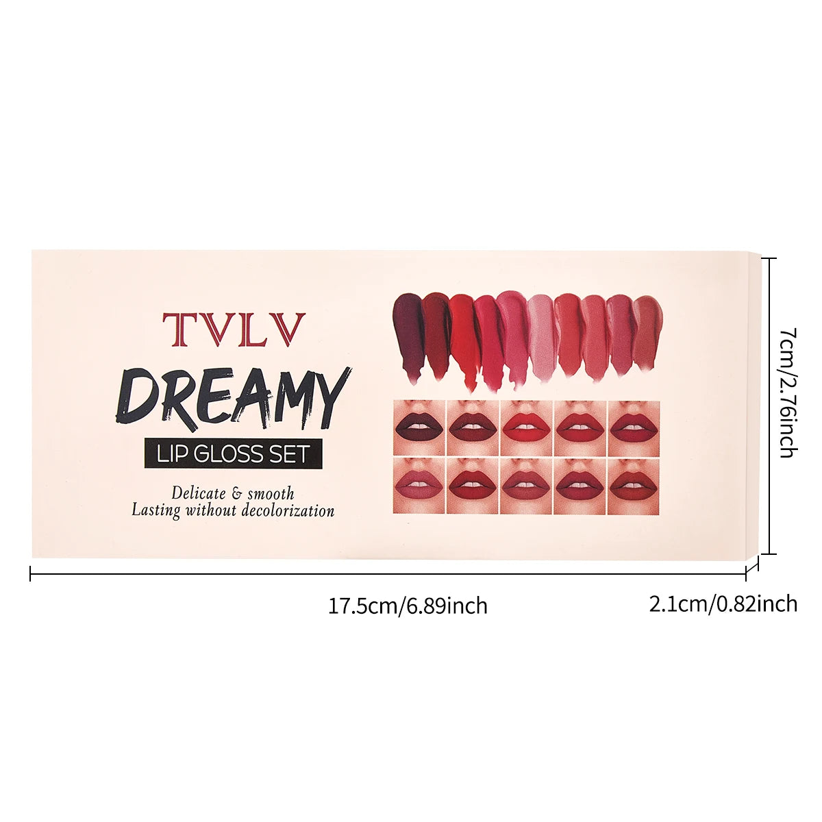 10 Color Mouth Red Lip Glaze Makeup Set
