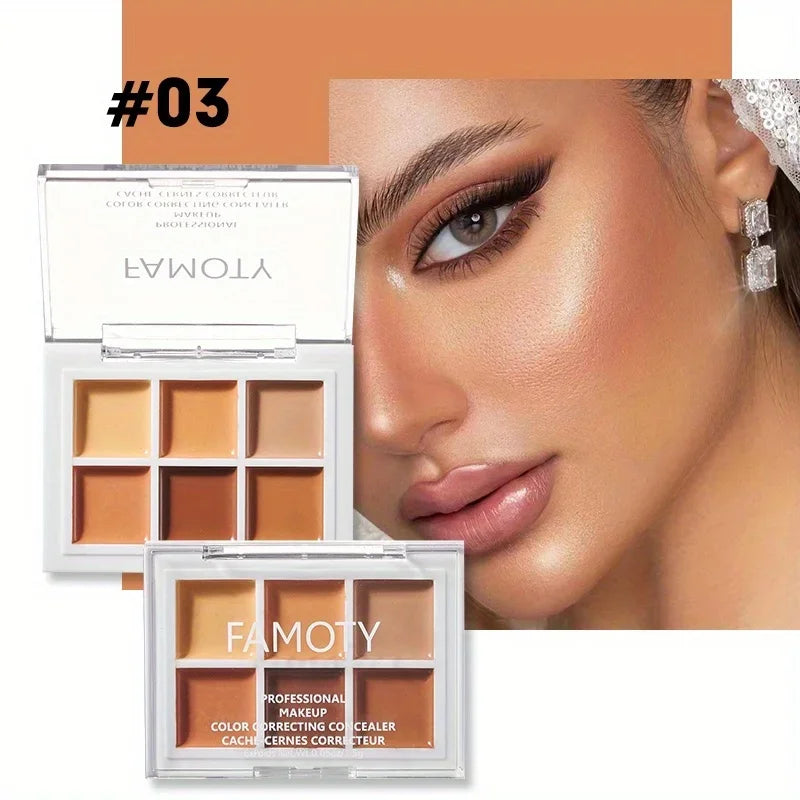 6 Colors Full Coverage Concealer Palette Multicolor High Cover waterproof