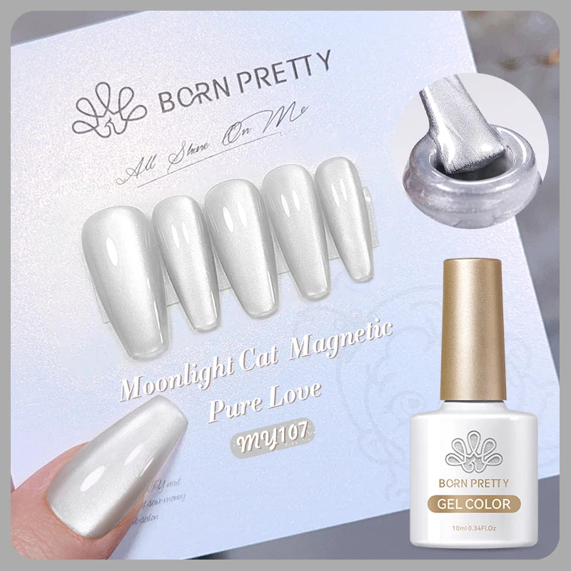 BORN PRETTY 10ml Silver Cat Magnetic Gel Nail Polish