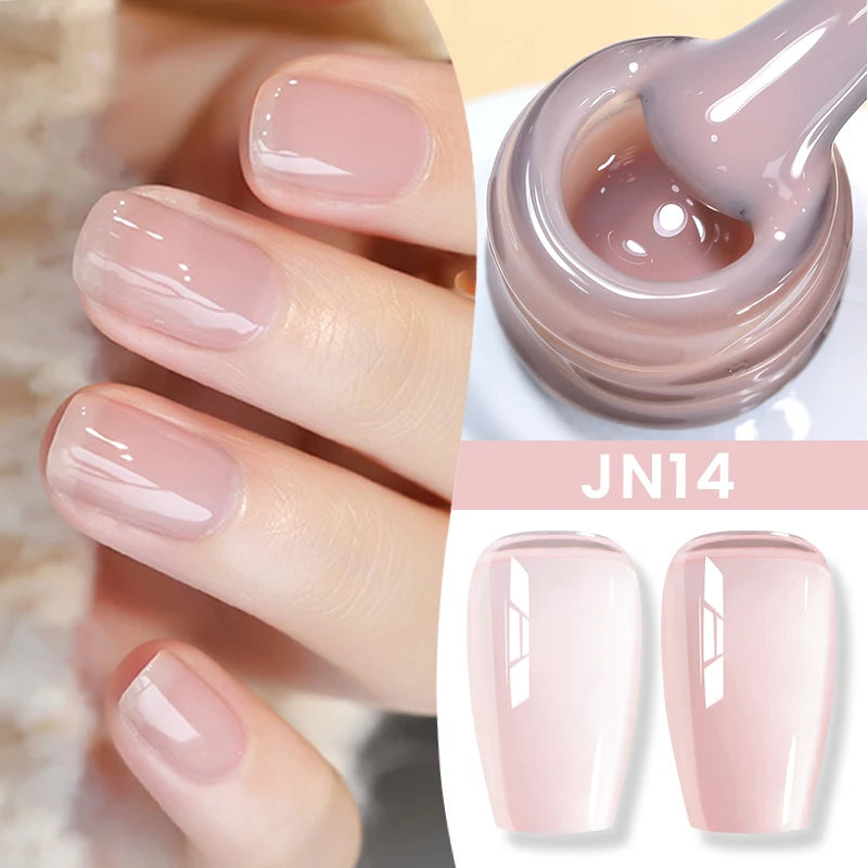 BORN PRETTY Jelly Nude Gel Nail Polish 10ml Light Pink