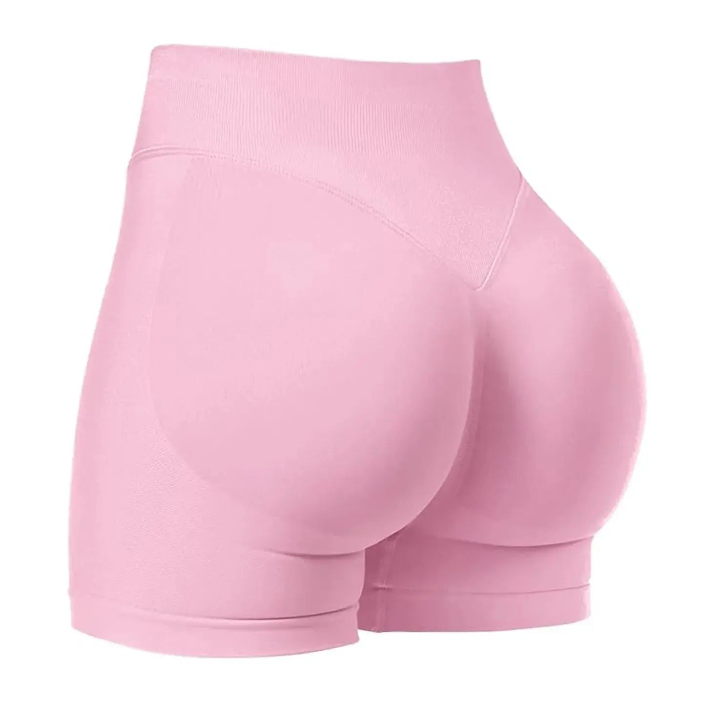 Women’s Low Ribbed Band Scrunch Bum Seamless Gym & Yoga Shorts Vervelle