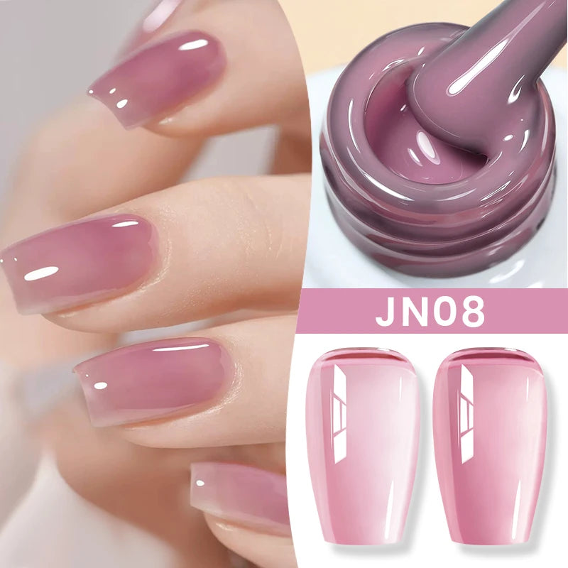 BORN PRETTY Jelly Nude Gel Nail Polish 10ml Light Pink