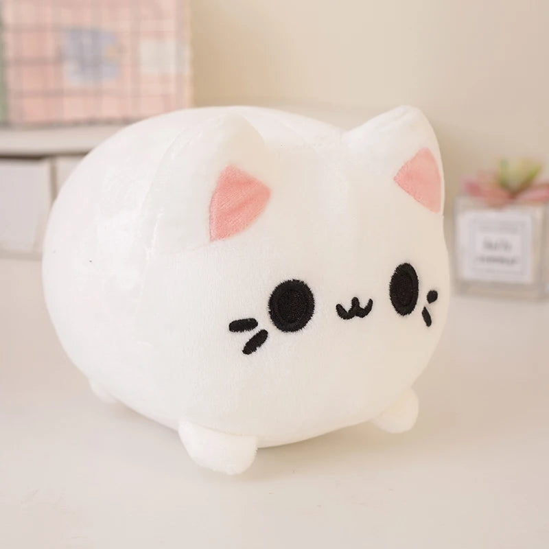 Plump Peach Cat Plush Vervelle