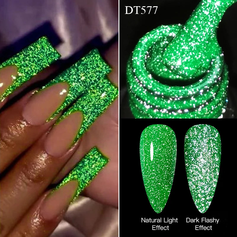 MEET ACROSS 7ml Pink Fluorescent Neon Gel Nail Polish