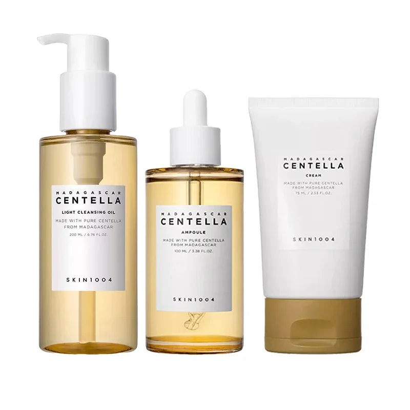 Korean Skin1004 Centella Ampoule Toner Cleanser Face Serum Cleaning Oil and Moisturizer Cream Skincare Kit Original Products Set