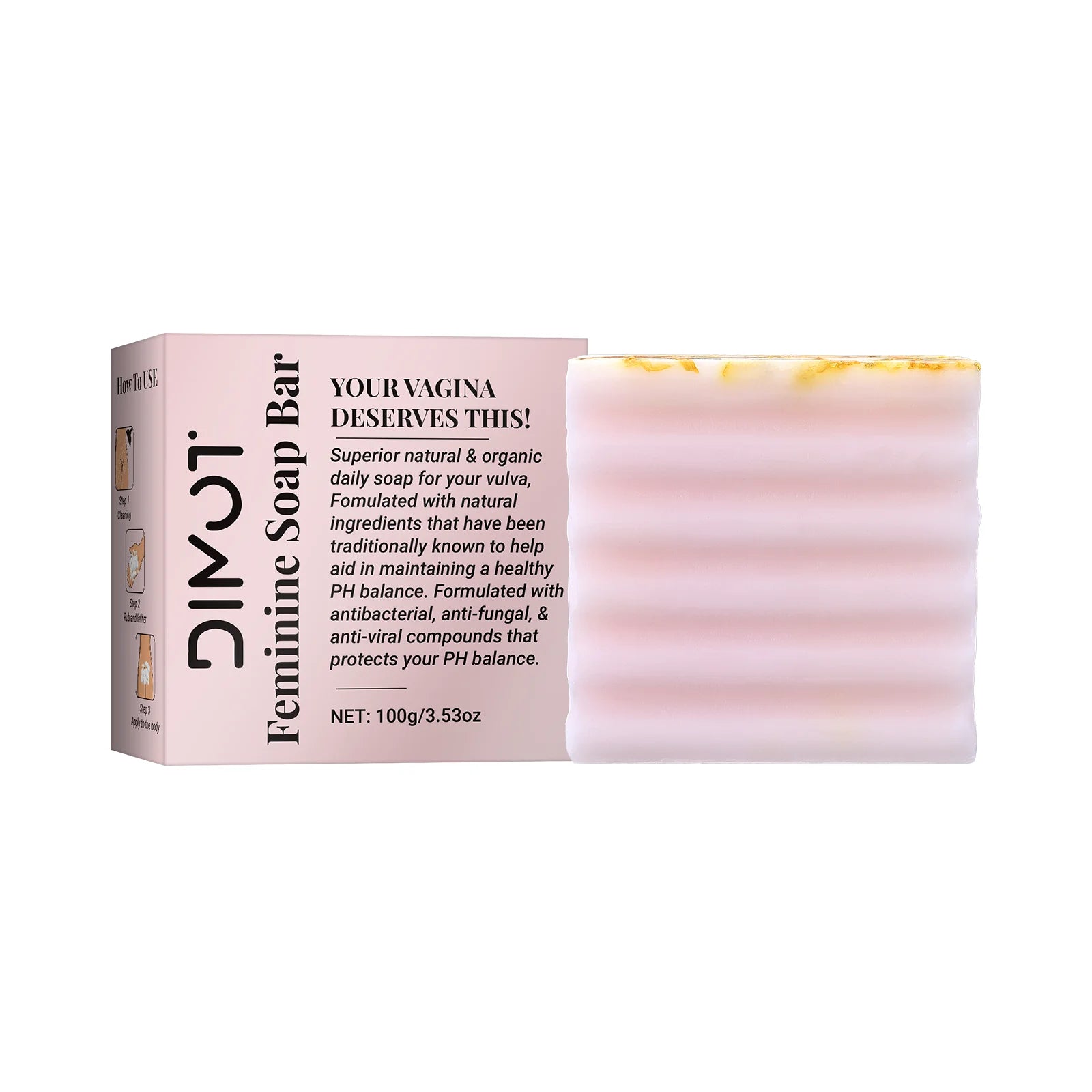 100g Natural Handmade Feminine Care Soap for pH Balance and Hydration