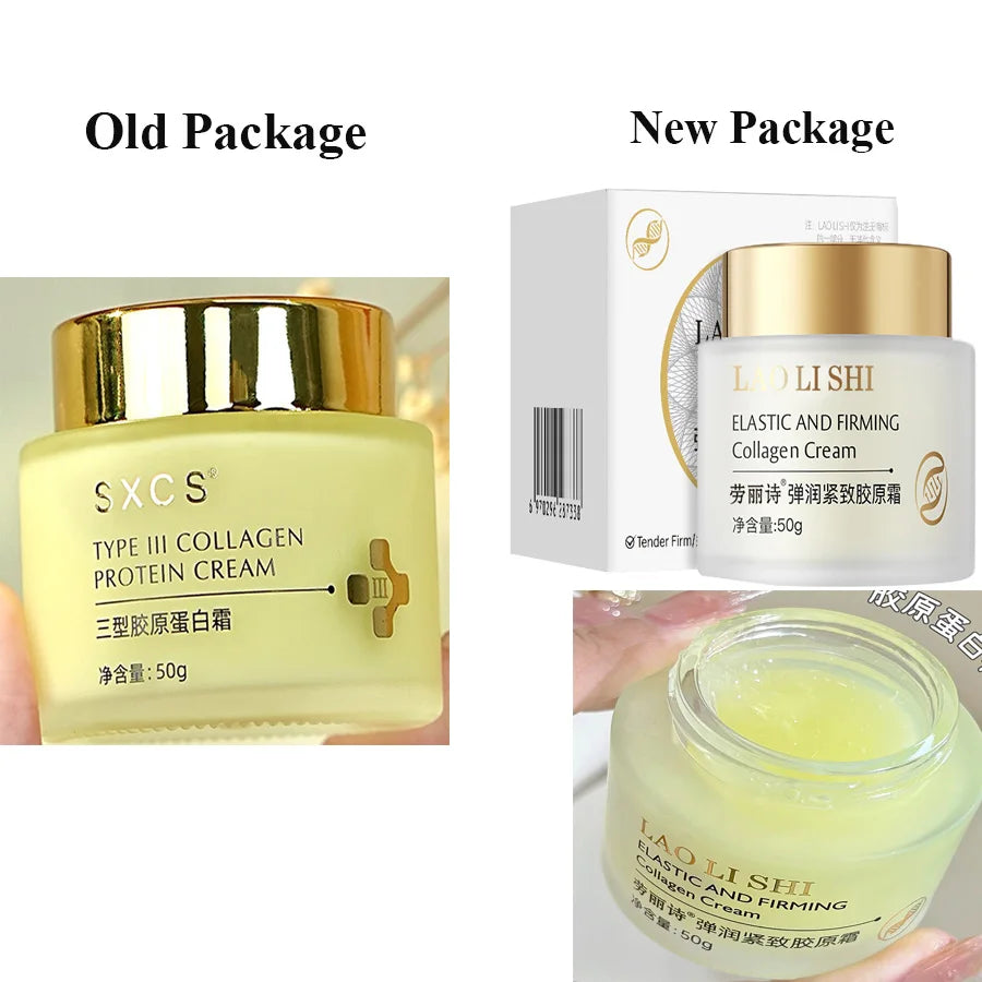 Type III Collagen Protein Cream for Face Moisturizing Lightens Fine Lines, Tightens and Brightens Skin Care Anti-Agin Firming
