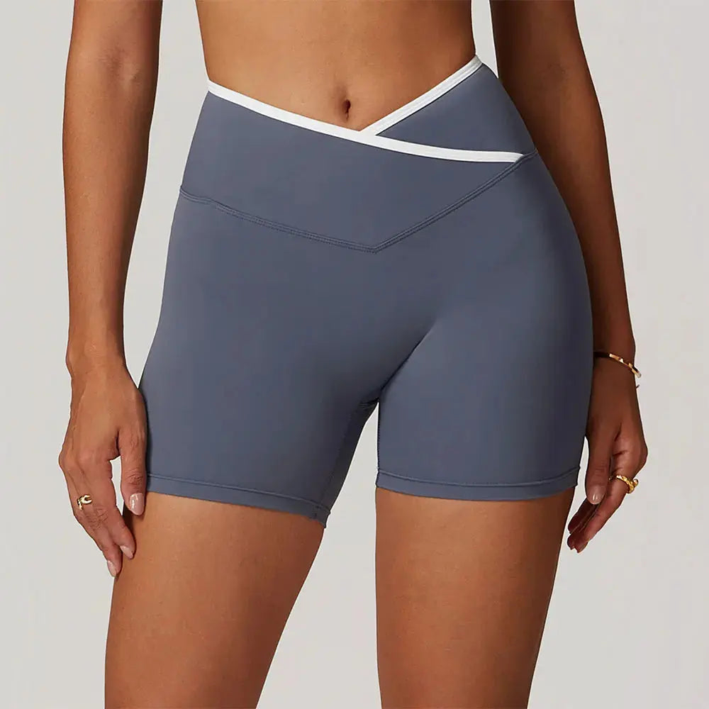 Women’s High-Waist Yoga & Fitness Shorts – V-Shaped Waist, Breathable Gym Shorts Vervelle