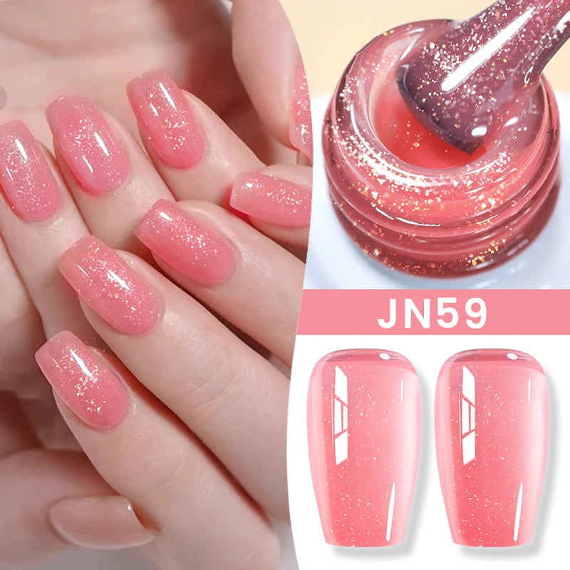 BORN PRETTY Jelly Nude Gel Nail Polish 10ml Light Pink