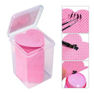 200pcs Heart-Shaped Cotton Pads – Nail & Eyelash Care