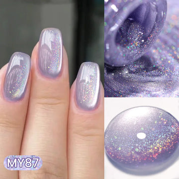 BORN PRETTY 10ml Rainbow Purple Cat Eye Gel Nail Polish