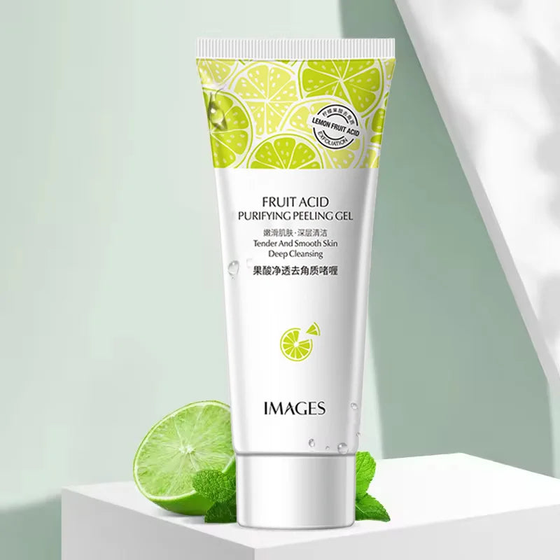 Natural Fruit Acid Peeling Gel Facial Cleansing Scrub Cream