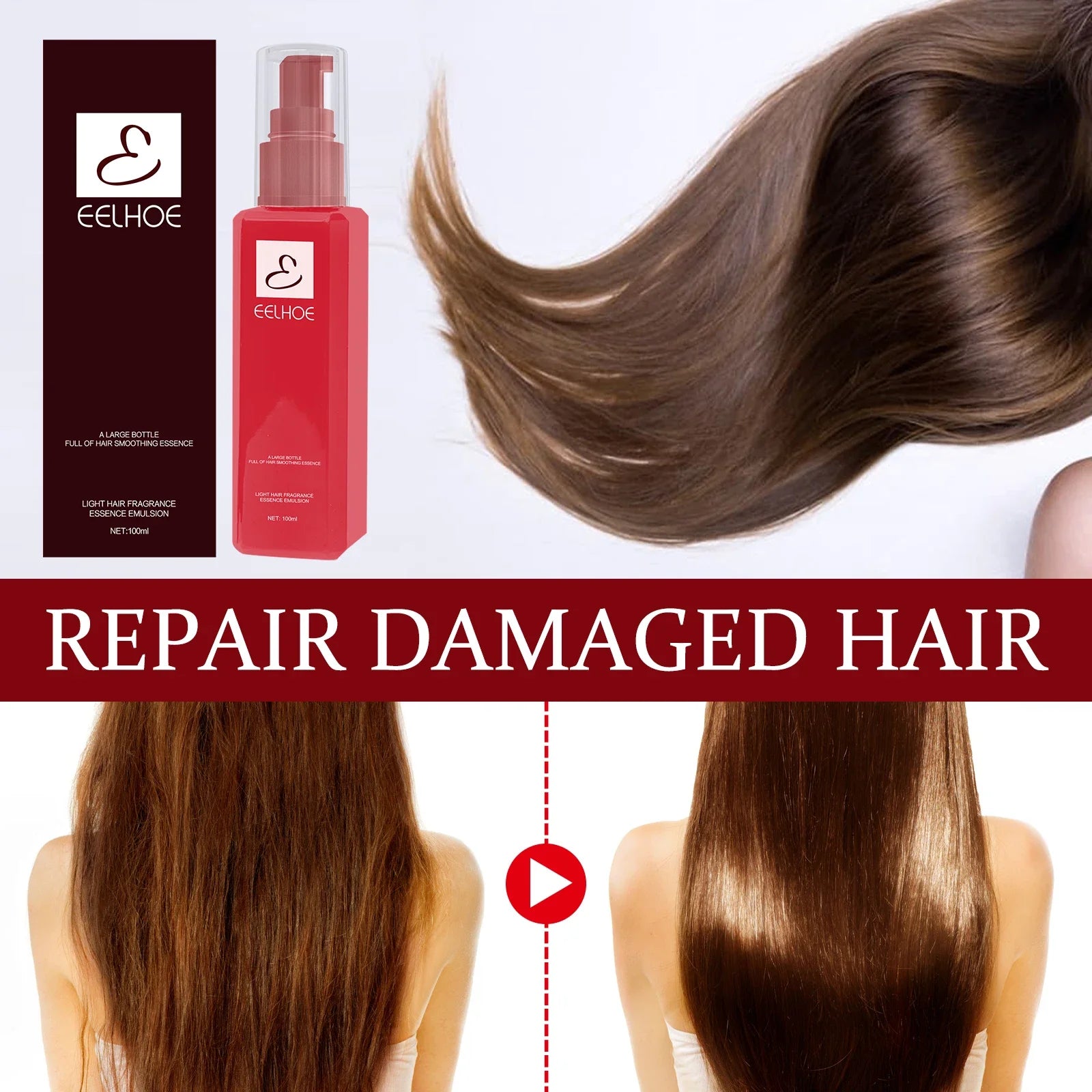 Smoothing Leave-In Hair Conditioner Cream for Damage Repair Vervelle