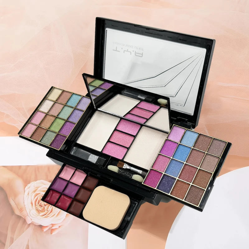TYA Makeup Set: 46 Colors Eyeshadow, Lip Gloss & Blush Set