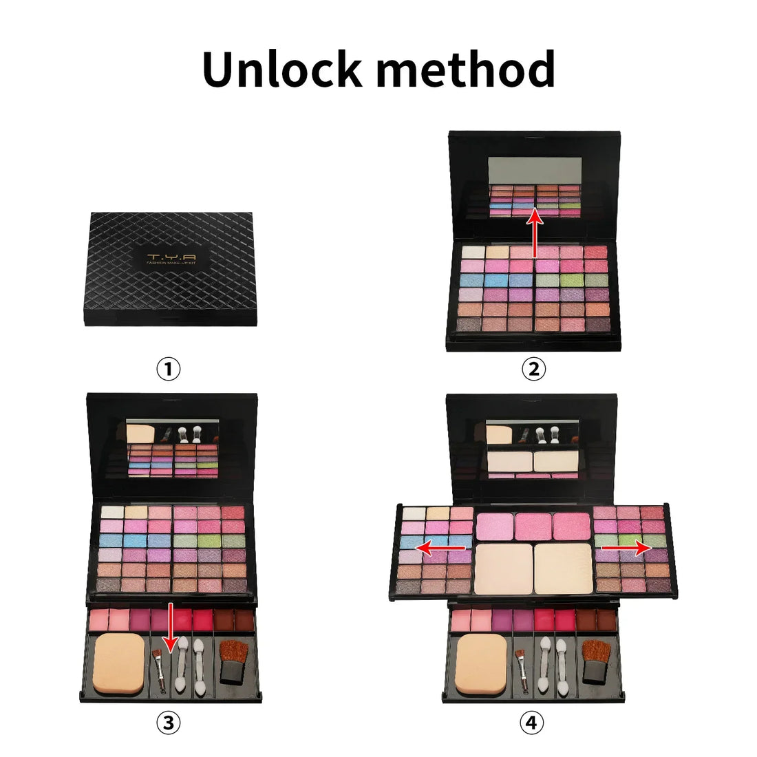49-Color All-in-One Makeup Kit: Eyeshadow, Lip & Highlighter