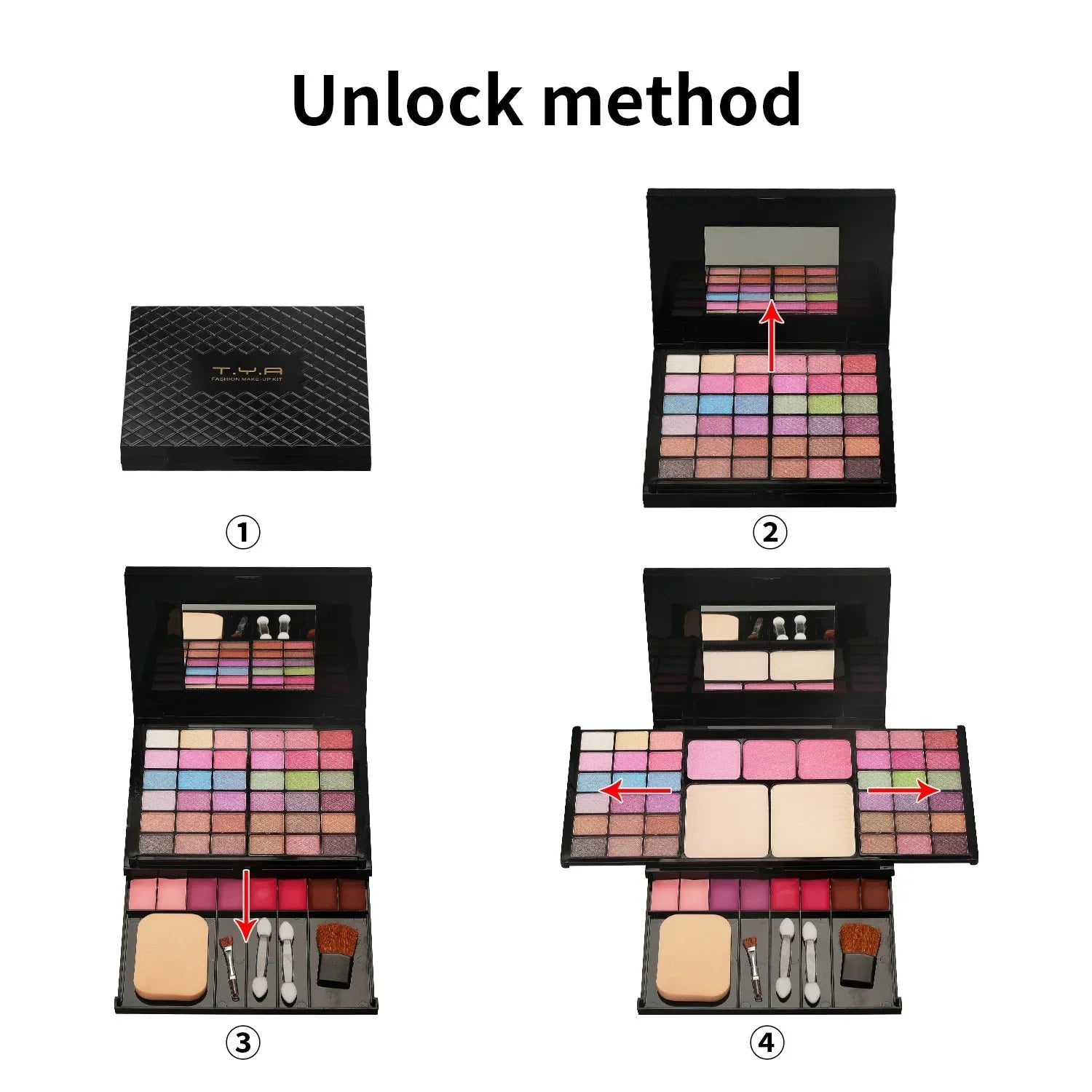 49-Color All-in-One Makeup Kit: Eyeshadow, Lip & Highlighter