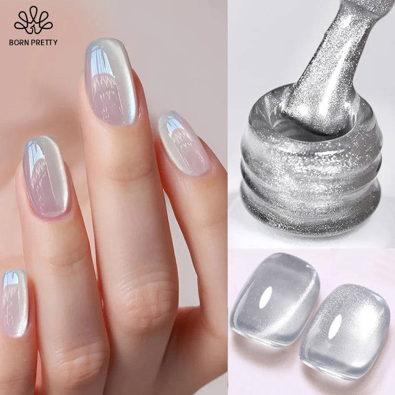 BORN PRETTY 10ml Silver Cat Magnetic Gel Nail Polish