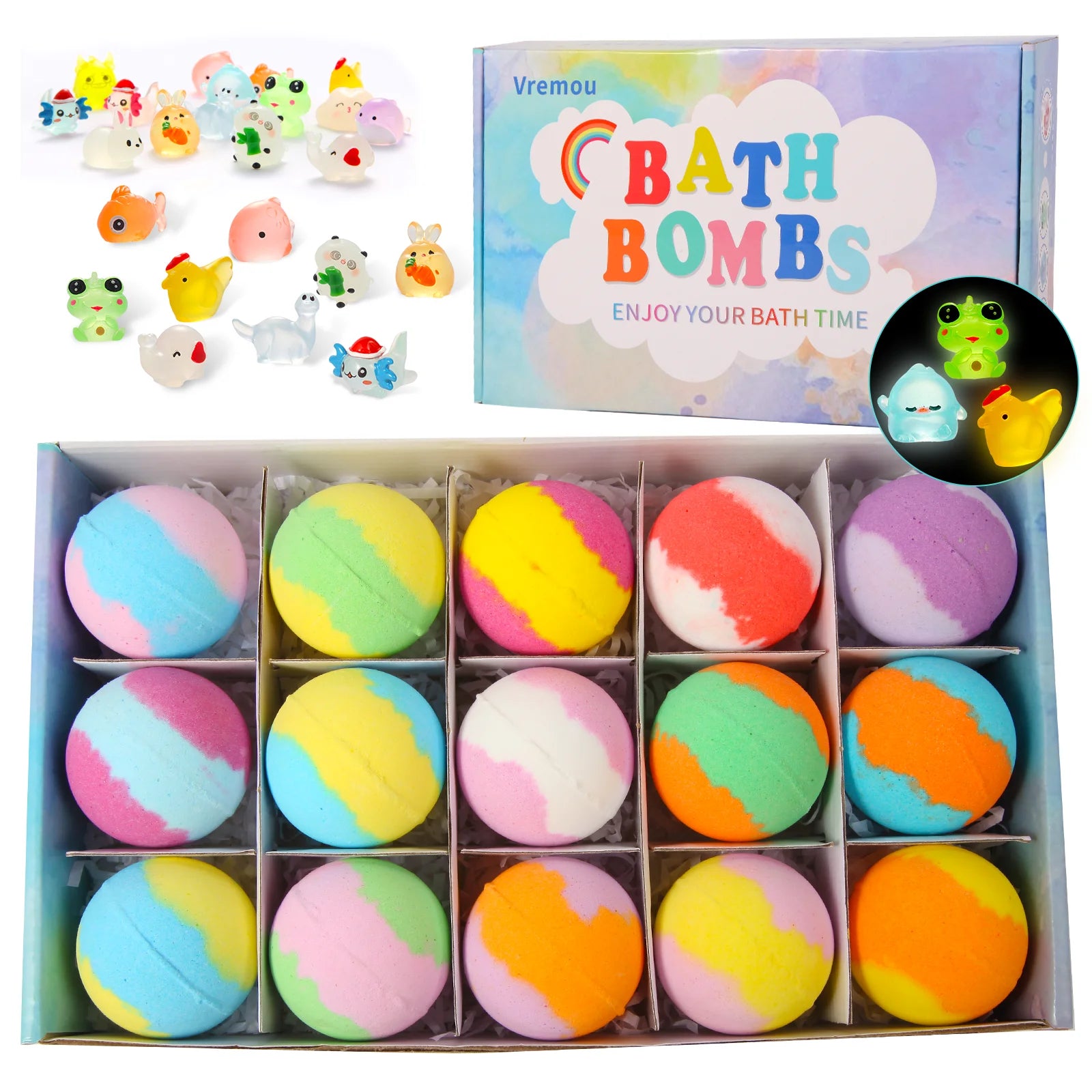 Kids Bath Bombs with Surprise Toy - 24 Pack Organic Set