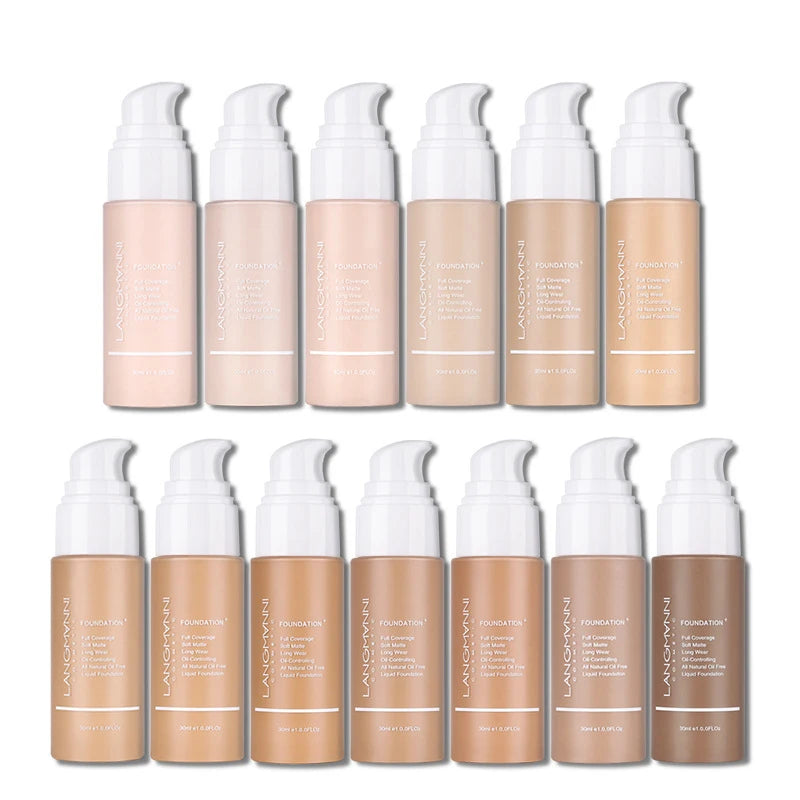 Langmanni 30ml Matte Waterproof Liquid Foundation Vervelle