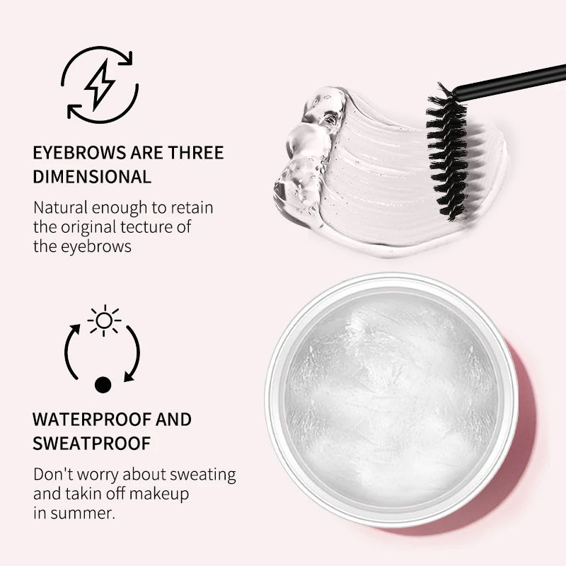 3D Eyebrow Styling Gel Waterproof Long-Lasting Brow Wax