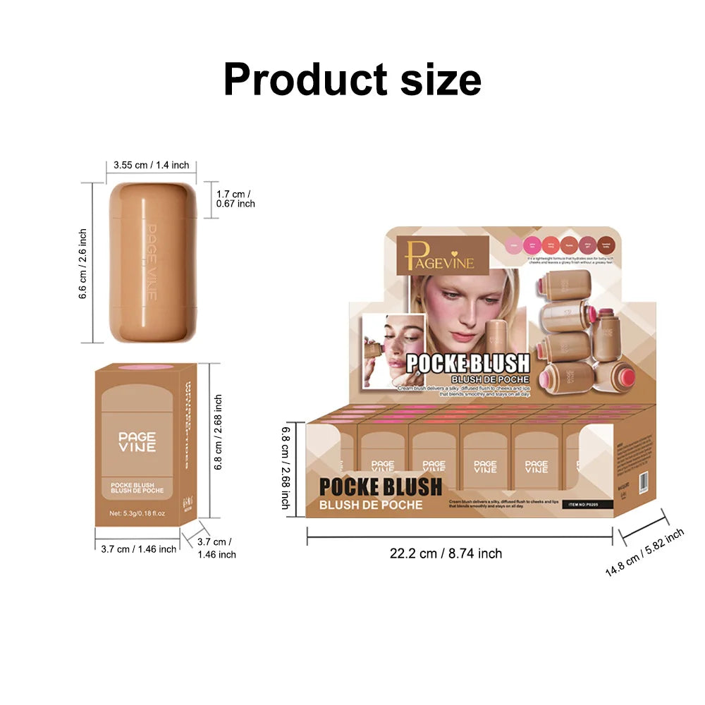 Pocket Lip & Cheek Blush Stick Vervelle