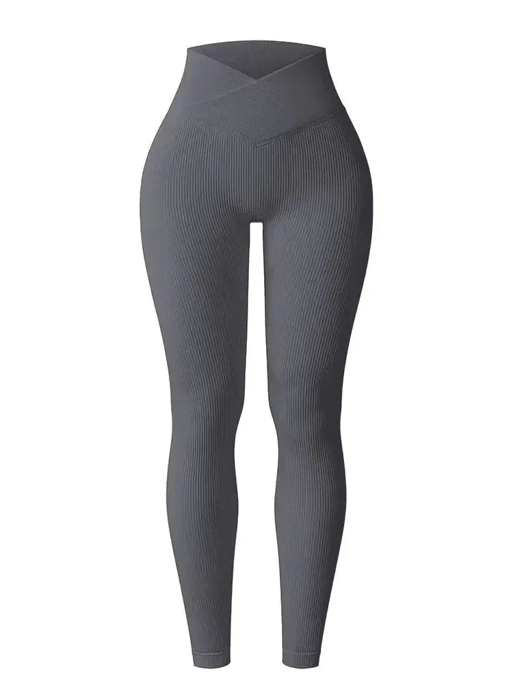 Women Seamless Knitted High Waist Yoga Leggings Hip Lifting Fitness Pants Vervelle