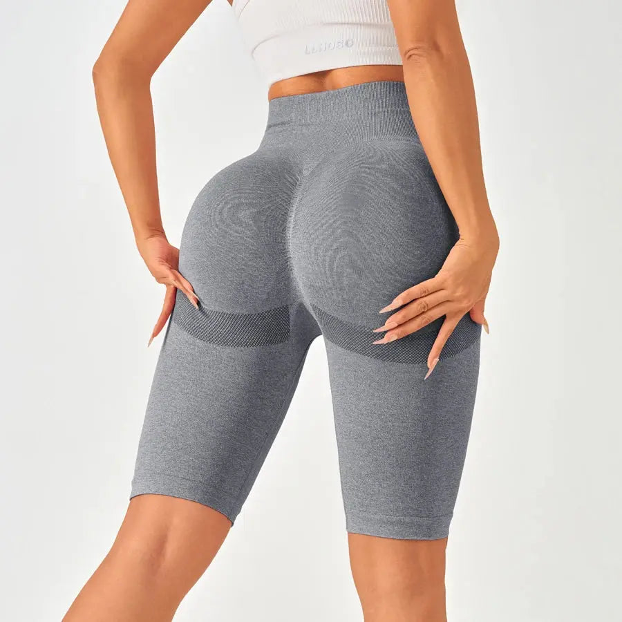 Women’s High Waist Seamless Yoga & Gym Shorts with Tummy Control Vervelle