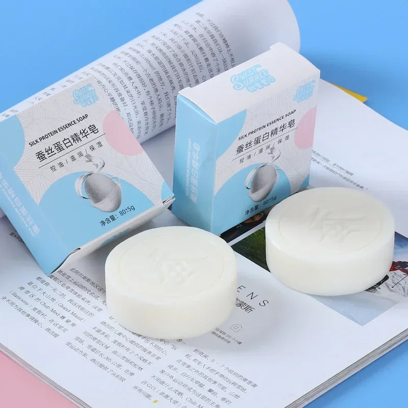 Goat Milk Silk Handmade Soap 80g Moisturizing Skincare Bar