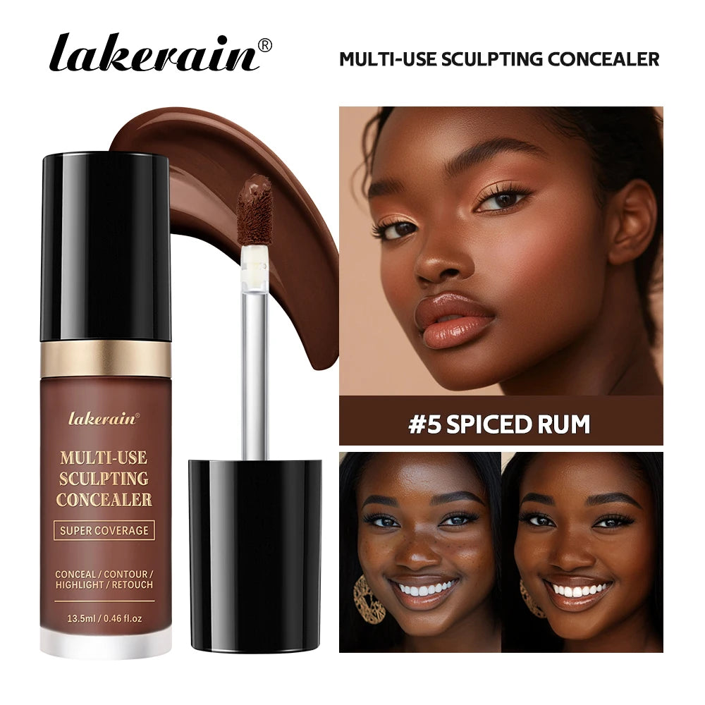 Waterproof Liquid Concealer Matte High Coverage Oil Control Foundation