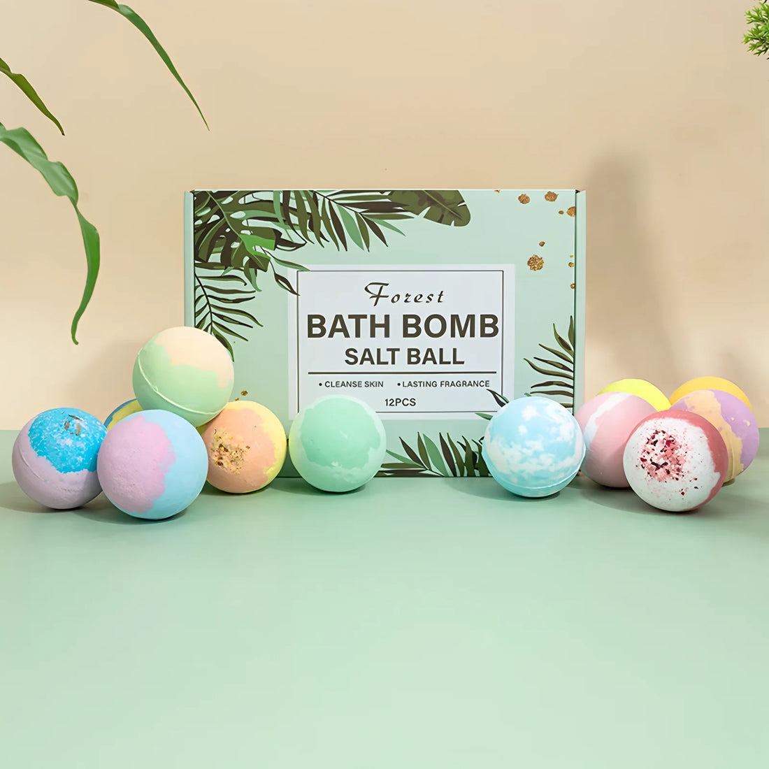 12pcs Bath Bomb Gift Set – Essential Oil Spa for Skin