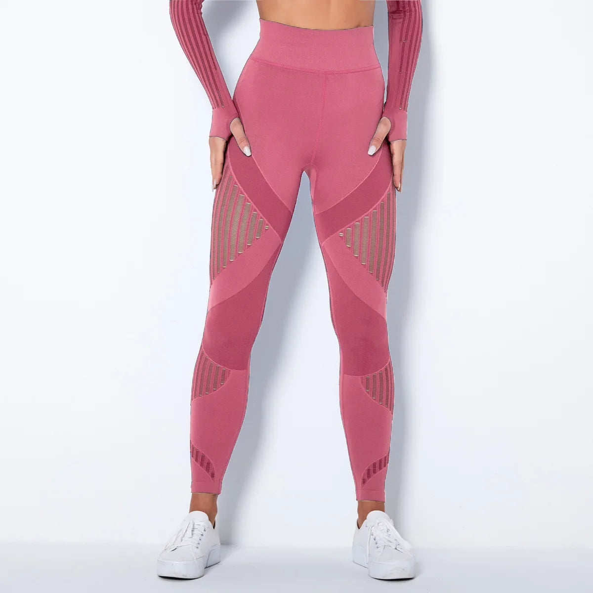 Fashion Mesh Leggings Women Fitness Workout Leggings High Waist